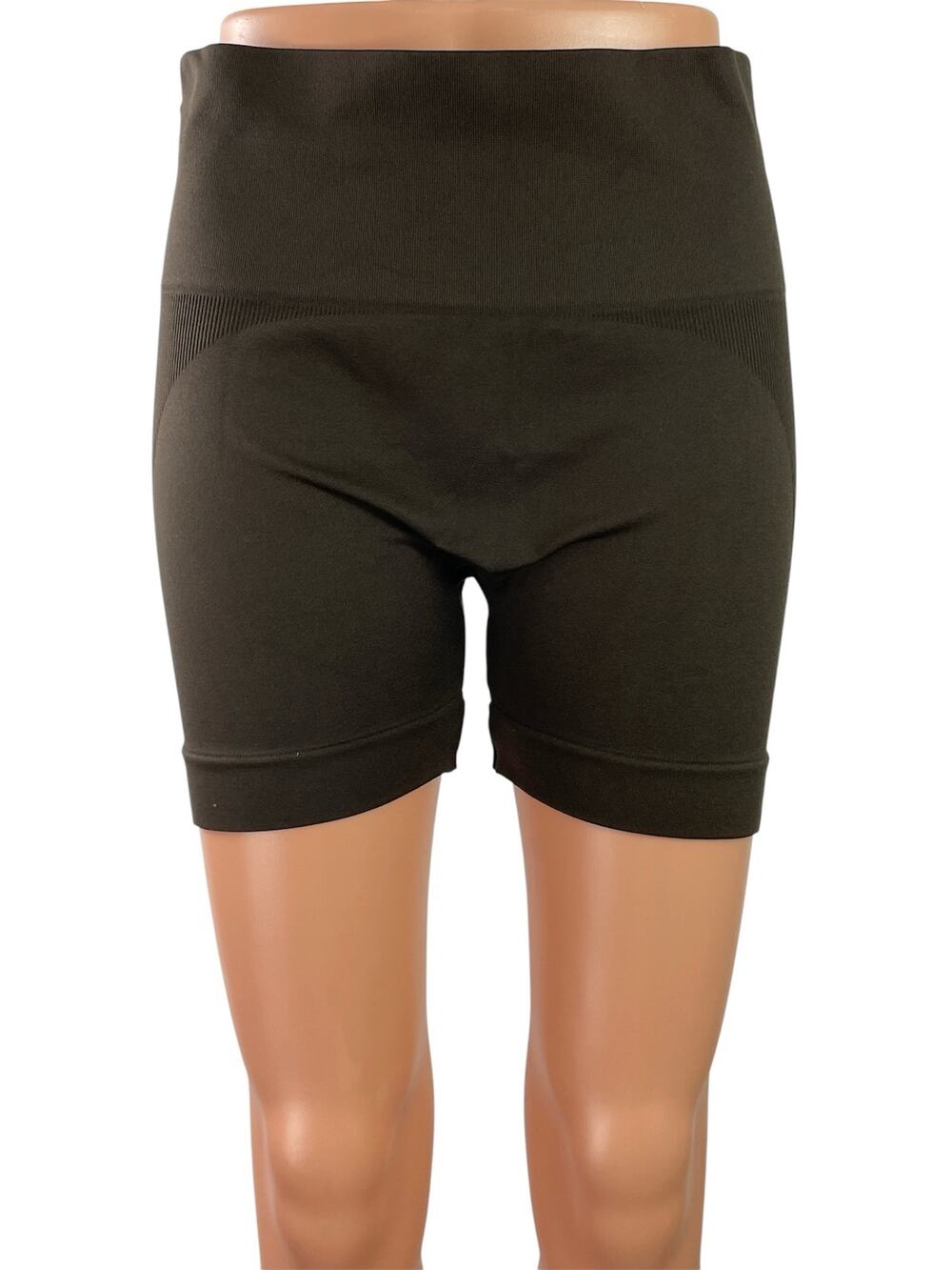 Set Active Women's Brown Mid Rise Athletic Activewear Biker Running Shorts Sz XL